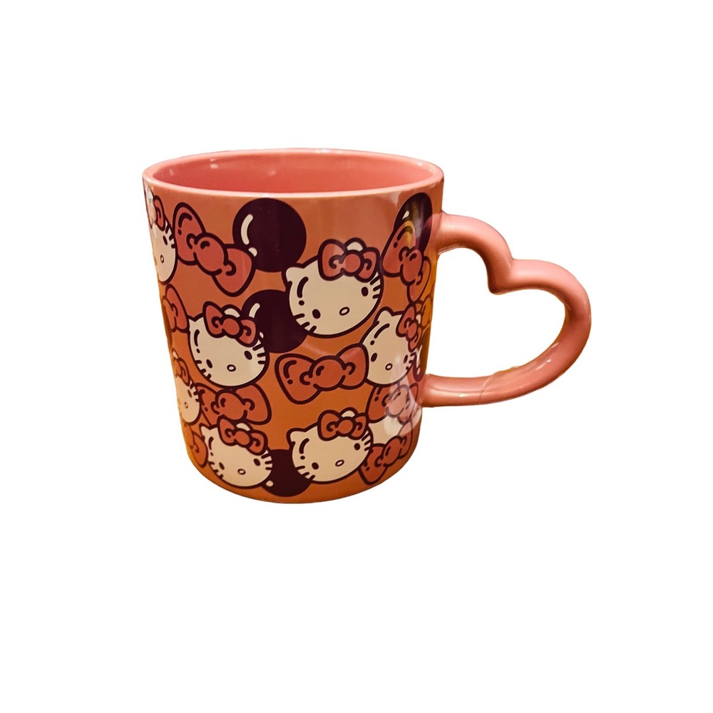 Hello Kitty Heart Shaped Handle Mug
